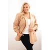 Moteriškas Plus Size švarkas, kapučino spalvos