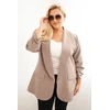 Moteriškas Plus Size švarkas, kapučino spalvos