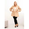 Moteriškas Plus Size švarkas, kapučino spalvos