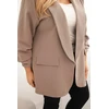 Moteriškas Plus Size švarkas, kapučino spalvos