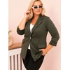 Moteriškas Plus Size švarkas, mėtų spalvos