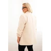 Moteriškas Plus Size švarkas oversize, smėlio spalvos