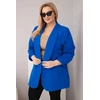 Moteriškas Plus Size švarkas, rugiagėlių mėlynos spalvos