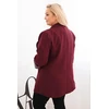 Moteriškas Plus Size švarkas su leopardo rašto pamušalu, violetinės spalvos