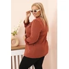 Moteriškas Plus Size švarkas su viskoze, oranžinės spalvos
