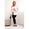 Moteriškas Plus Size švarkas su viskoze, rožinės spalvos