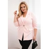 Moteriškas Plus Size švarkas su viskoze, rožinės spalvos