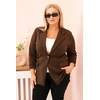Moteriškas Plus Size viskozinis švarkas, rudas