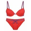 Moteriškas raudonas bikini maudymosi kostiumėlis Sunset Bloom