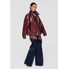 Moteriškas švarkas oversize bordo spalvos LARICA