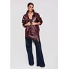 Moteriškas švarkas oversize bordo spalvos LARICA