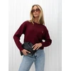 Moteriškas viskozinis megztinis su meškiuko motyvu Italy Moda, bordo