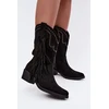 Moteriški aulinukai su kutais ir dekoru ant kulno, juodi