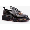 Moteriški patentiniai sportbačiai su raišteliais, juodi