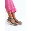 Moteriški patogūs žali Velcro sandalai Eladora