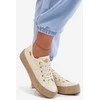 Moteriški platforminiai kedai-espadrilės Lee Cooper, smėlio spalvos