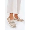 Moteriški sidabriniai eko odos mokasinai Bralithia