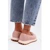Moteriški slip-on sportiniai bateliai GOE su aukso spalvos detale, rožiniai