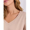 Moteriški smėlio spalvos marškinėliai T-shirt-RV-TS-A1095.33