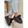 Moteriški sportbačiai su platforma, juodi