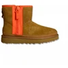 Moteriški UGG Classic Mini Zipper Tape Logo Kaštoniniai Sniego Batai - 1144034-CHE
