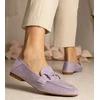 Moteriški violetiniai ažūriniai mokasinai Mensory