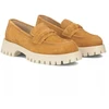 Moteriški zomšiniai odiniai brogai, camel spalvos, Filippo DP7554