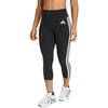 Moteriškos „adidas“ 3/4 ilgio „Optime Essentials“ sportinės tamprės su 3 juostelėmis, juodos spalvos, KE6062