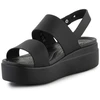 Moteriškos basutės Crocs Brooklyn Low Wedge, juodos