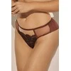 Moteriškos braziliško kirpimo kelnaitės Kinga Praline B-1136/2, rudos