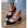 Moteriškos juodos espadrilės su sagtimi Pilata
