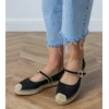 Moteriškos juodos espadrilės su sagtimi Pilata