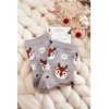 Moteriškos kalėdinės kojinės Shiny Reindeer Pilkas
