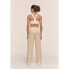 Moteriškos kelnės CASALL Aria Turn Up Straight Jogger, smėlio spalvos