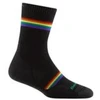 Moteriškos kojinės Darn Tough Prism Micro Crew Lightweight su paminkštinimu, juodos