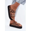 Moteriškos lakinės platforminės šlepetės su auksinėmis sagtelėmis Lee Cooper LCW-26-35-4459L, juodos