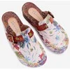 Moteriškos odinės šlepetės su koturnu Maciejka K7409-15, multicolor
