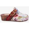 Moteriškos odinės šlepetės su koturnu Maciejka K7409-15, multicolor