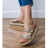 Moteriškos panterinės espadrilės šlepetės su sagtimis