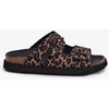 Moteriškos platforminės šlepetės su sagtimis D.Franklin Leopard