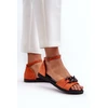 Moteriškos Plokščios Sandalos Su Grandine Vinceza 17320 Oranžinės