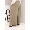 Moteriškos Plus Size chaki kelnės plačiomis klešnėmis