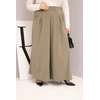 Moteriškos Plus Size chaki kelnės plačiomis klešnėmis