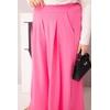 Moteriškos Plus Size kelnės plačiomis klešnėmis, šviesiai rožinės spalvos