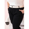 Moteriškos Plus Size kelnės su diržu, juodos spalvos