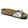 Moteriškos šlepetės Birkenstock Madrid Birko-Flor, sidabro spalvos