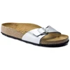 Moteriškos šlepetės Birkenstock Madrid Birko-Flor, sidabro spalvos