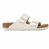 Moteriškos šlepetės su dviem dirželiais Birkenstock Arizona, baltos