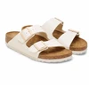 Moteriškos šlepetės su dviem dirželiais Birkenstock Arizona, baltos