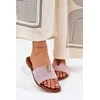 Moteriškos violetinės basutės su dekoratyvinėmis detalėmis